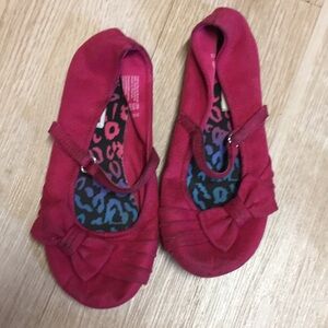American Eagle Payless Red Bow Mary Jane Style Ballet Flats Play Condition